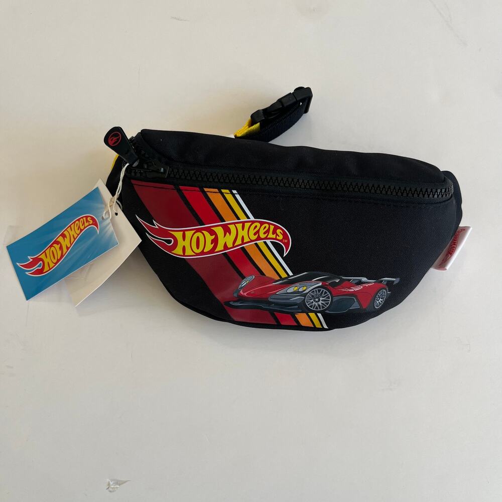 Zara Kids Hot Wheels Belt Bag Fanny Pack Black NWT
